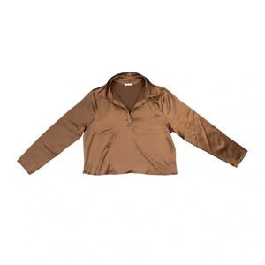 Pleione Satin Blouse | Copper | Size XL